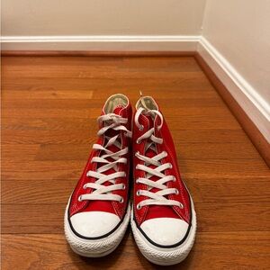 Classic Red High-Top Kids Sneakers